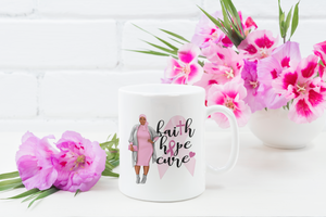 Breast Cancer - Faith Hope Cure Mug