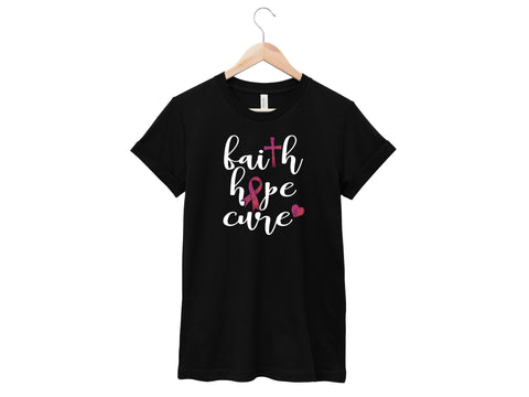 Breast Cancer - Faith, Hope, Cure Shirt