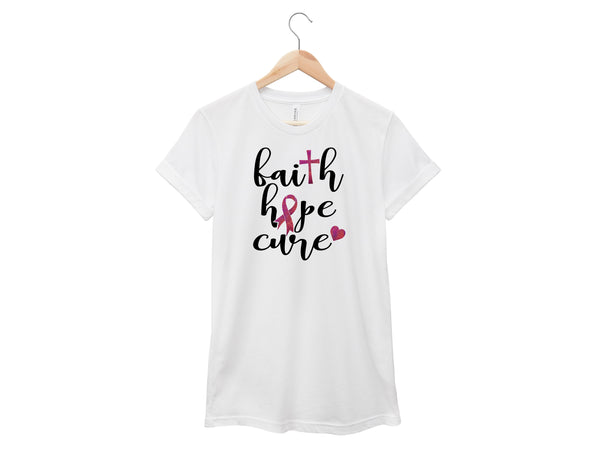 Breast Cancer - Faith, Hope, Cure Shirt