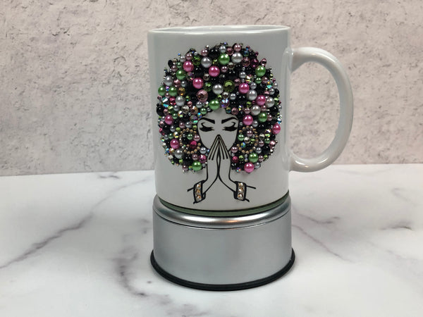 Bling Mug - Praying Afro Lady