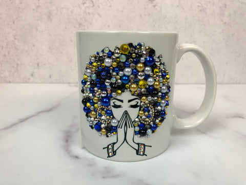 Bling Mug - Praying Afro Lady