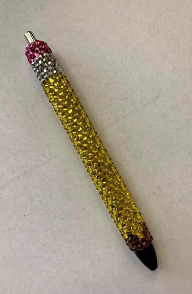 Bling Pen - Pencil (Dark pink and brown)