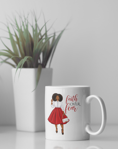 Faith Over Fear Mug - Lady